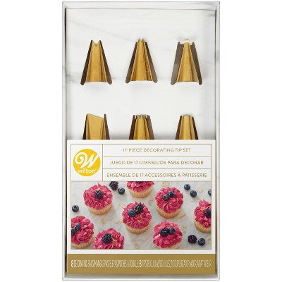 Wilton 17pc Piping Tips and Cake Decorating Supplies Set