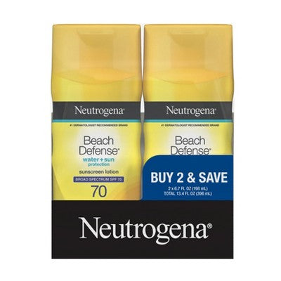 Neutrogena Beach Defense Lotion - Twin Pack - SPF 70