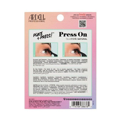 Ardell Press-On Faux Mink Natura False Eyelashes - 30pc