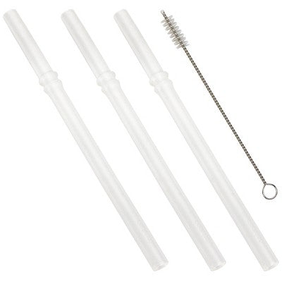 Re-Play 3pk Silicone No Pull Out Straws with Brush
