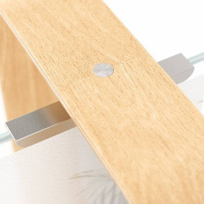 Umbra 5"x7" Bellwood Picture Frame Natural: Beechwood, Double-Sided, Adjustable, Tabletop Display