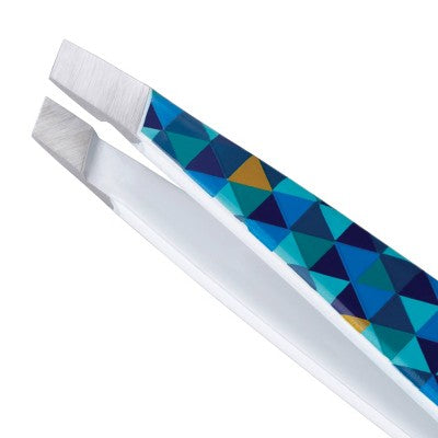Tweezerman Mini Slant Tweezer - Blue Mosaic