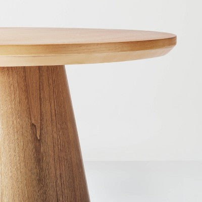 Wooden Round Pedestal Coffee Table - Natural - Hearth & Hand with Magnolia: Farmhouse Style, No Assembly Required (LOCAL PICKUP ONLY)