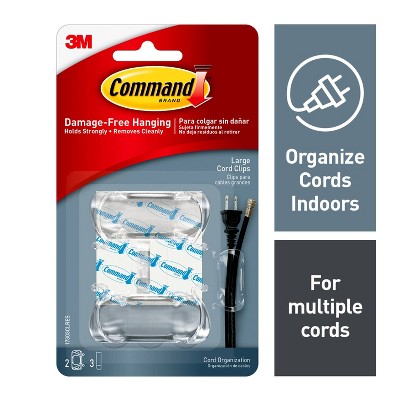 Command Clear Large Cord Clips