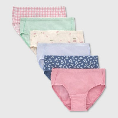 Hanes Toddler Girls' 6pk Organic Cotton Briefs - 4T