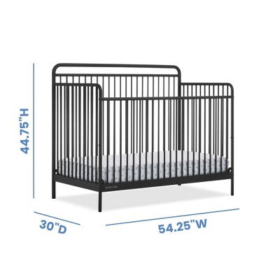 Delta Children Hayden 5-in-1 Convertible Metal Crib - Matte Black (LOCAL PICKUP ONLY)