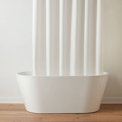 71"x71" RPET Fabric Mid Weight Shower Liner Ivory - Threshold