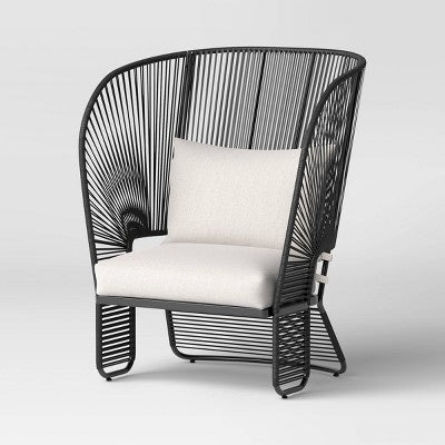 Mackworth Patio Statement Armless Chair Black - Threshold (LOCAL PICKUP ONLY)