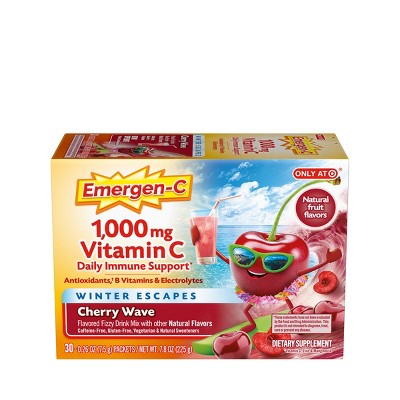 Emergen-C Winter Escapes Vitamin Powder - Cherry Wave - 30ct