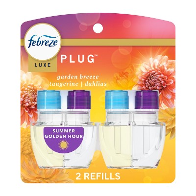 Febreze Luxe Plug Dual Air Freshener Refills - Summer Golden Hour - 1.75 fl oz/2ct