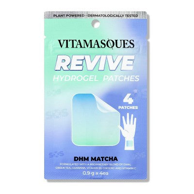 Vitamasques REVIVE DHM+Matcha Vitamin Hydrogel Face Patches - 4 patch