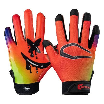 Cutters Game Day Receiver Gloves Youth - Drip Face S/M