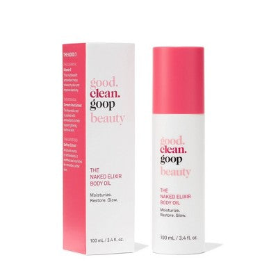 good.clean.goop beauty The Naked Elixir Moisturizing Body Oil with Vitamin E and Turmeric - 3.4 fl oz