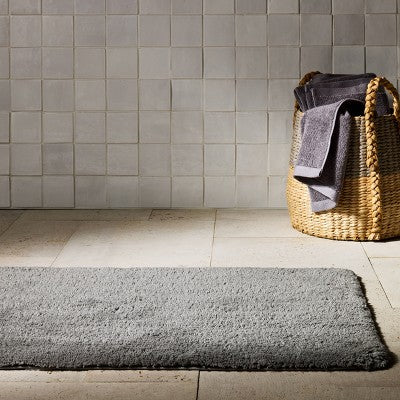 24"x40" Modal Plush Bath Rug Light Gray - Casaluna