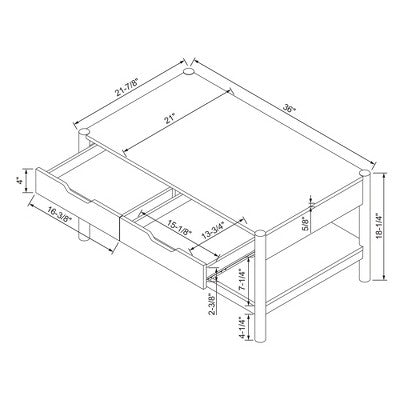 Scandi Coffee Tables Table With Drawers Natural - Room Essentials (LOCAL PICKUP ONLY)