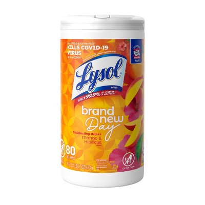 Lysol Disinfecting Wipes, Brand New Day, 80 wipes
