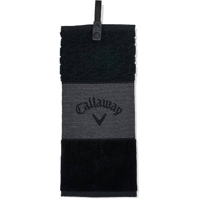 Callaway Trifold Towel - Black: Cotton Golf Accessory