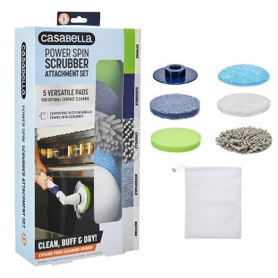 Casabella Power Spin Scrub and Shine Attachment Set - 6ct