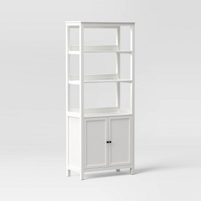 72" Bookcase Open Top with Storage Traditional and Classic White - Room Essentials (LOCAL PICKUP ONLY)