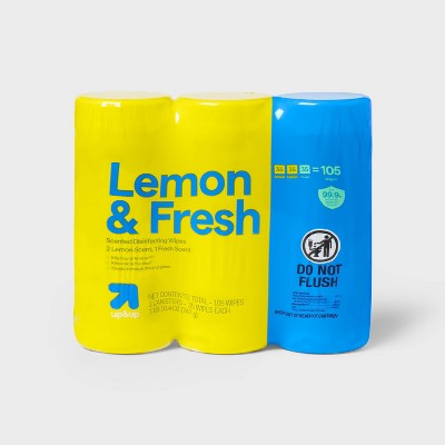 Lemon and Fresh All Purpose Disinfecting Wipes - 35ct/3pk - up&up