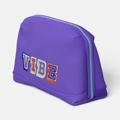Tech Pouch - heyday Purple Word Embroidery: Solid Design Accessory Case