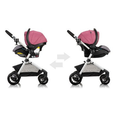 Evenflo Pivot Modular Travel System with LiteMax Infant Car Seat with Anti-Rebound Bar - Dusty Rose (LOCAL PICKUP ONLY)