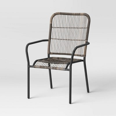 Latigo Stackable Patio Dining Chair Gray - Threshold (LOCAL PICKUP ONLY)