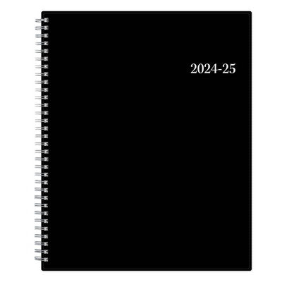 Blue Sky 2024-25 Weekly/Monthly Planner 11"x8.5" Wirebound Black