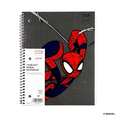 Yoobi Marvel 1 Subject Notebooks 8"x10.5" Wide Ruled Spider-Man Web, School Supplies