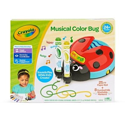 Crayola Musical Bug Drawing and Coloring Kit: Art & Craft Activity for 2 Years & Up, Includes Paper & Markers
