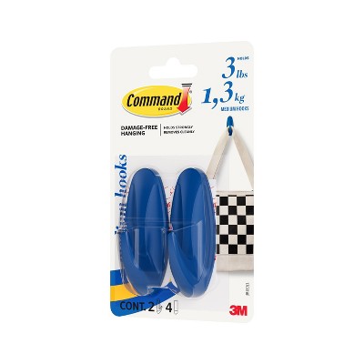 Command 2pk Damage-Free Medium Designer Hooks Arctic Freeze