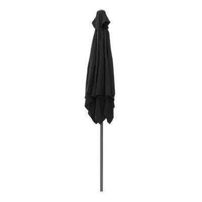 6.5'x6.5' Square Tilting Market Patio Umbrella Black - CorLiving: UV & Weather-Resistant, Crank Lift (LOCAL PICKUP ONLY)