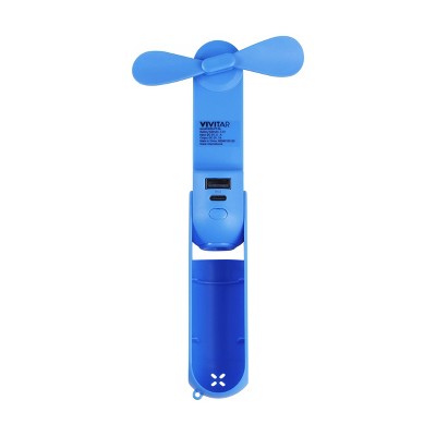 Vivitar 500mAh Power Bank Fan - Blue