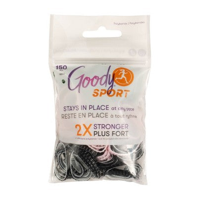 Goody Sport Forever Polyband Two Tone Hair Elastic - 150pk