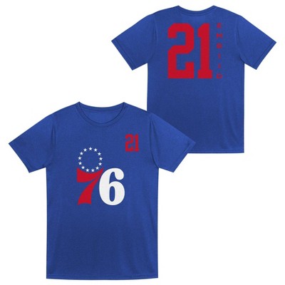 NBA Philadelphia 76ers Boys' Joel Embiid Performance T-Shirt - L