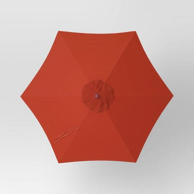 6' Round Solid Monochrome Outdoor Patio Market Umbrellas Red with Red Pole - Room Essentials (LOCAL PICKUP ONLY)