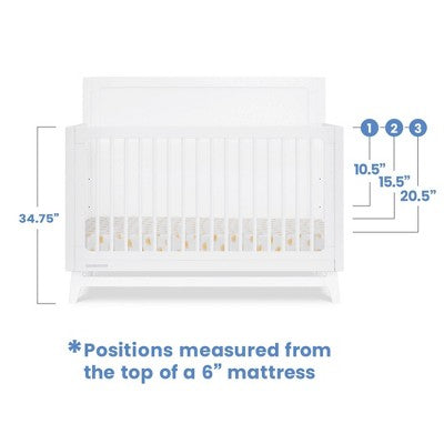 Delta Children Spencer 6-in-1 Convertible Crib - Greenguard Gold Certified - Bianca White (LOCAL PICKUP ONLY)