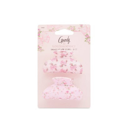 Goody x LoveShackFancy Small Claw Clips - Rosa Beaux and English Ivy - 2ct - Pink