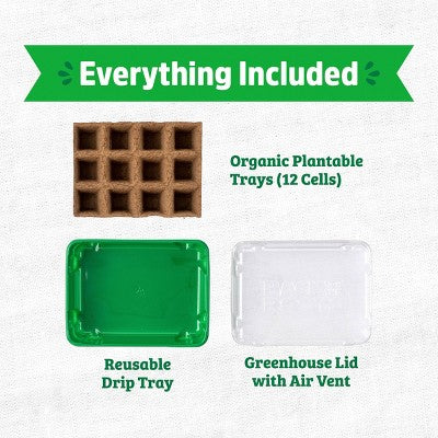 Back to the Roots Organic & Plantable Greenhouse Germination Kit 12 Cell