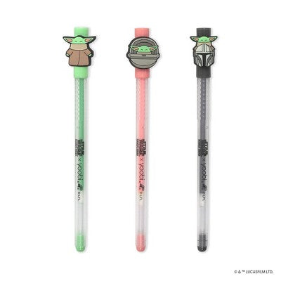 Yoobi Gel Pen 3pk with Charms Mandalorian