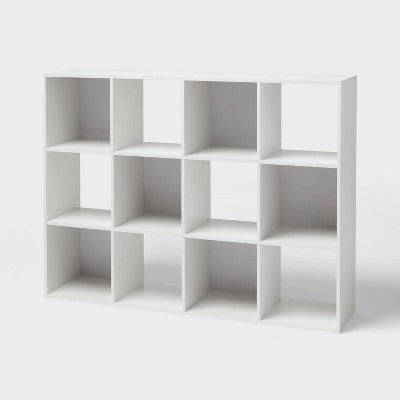 11" 12 Cube Book Shelf White - Brightroom (LOCAL PICKUP ONLY)