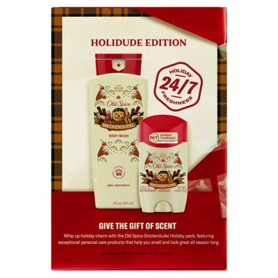 Old Spice Holidude Snickerdudel Body Wash and Deodorant Holiday Gift Set - 2ct