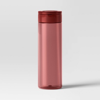 16oz Clear Water Bottle - Dealworthy Red