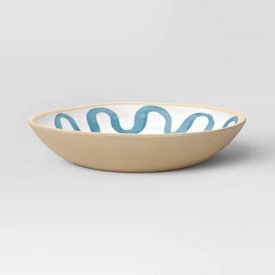 Coastal 40 fl oz Melamine Plastic Ring Fish Dinner Bowl Blue - Threshold
