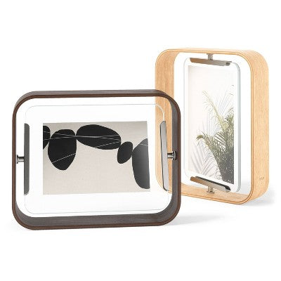 Umbra 5"x7" Bellwood Picture Frame Natural: Beechwood, Double-Sided, Adjustable, Tabletop Display