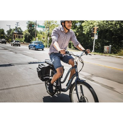 Schwinn Adult Mendocino 26'' Step Through Electric Bike - Matte Blue (LOCAL PICKUP ONLY)