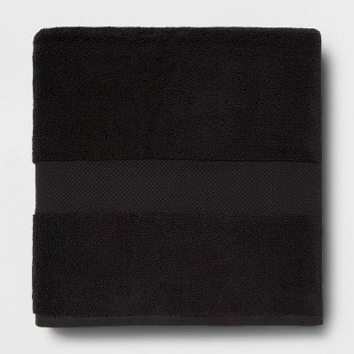 Performance Oversized Solid Bath Towel Black - Threshold™