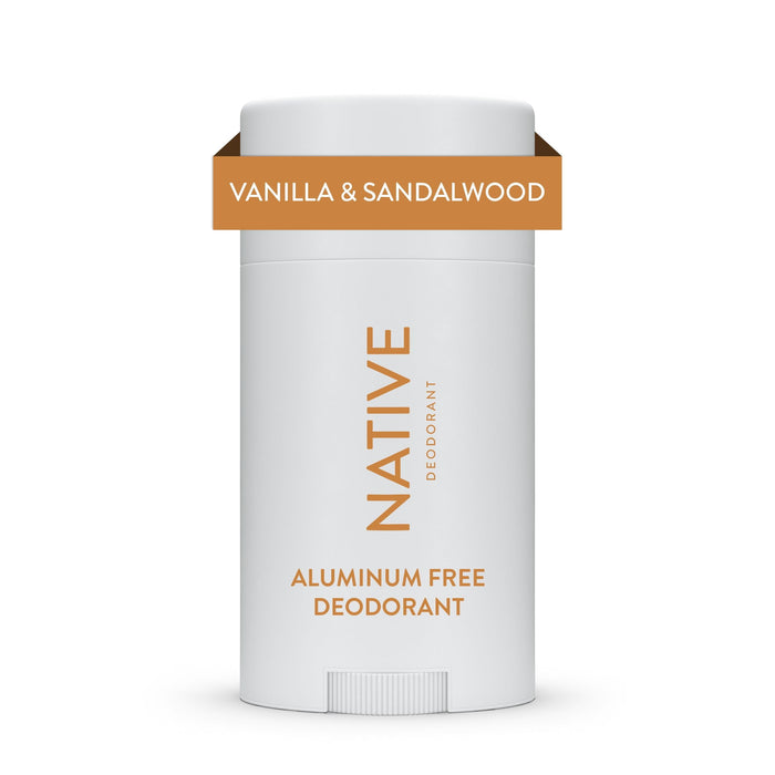 Native Natural Deodorant, Vanilla & Sandalwood, Aluminum Free, Women and Men 2.65 oz
