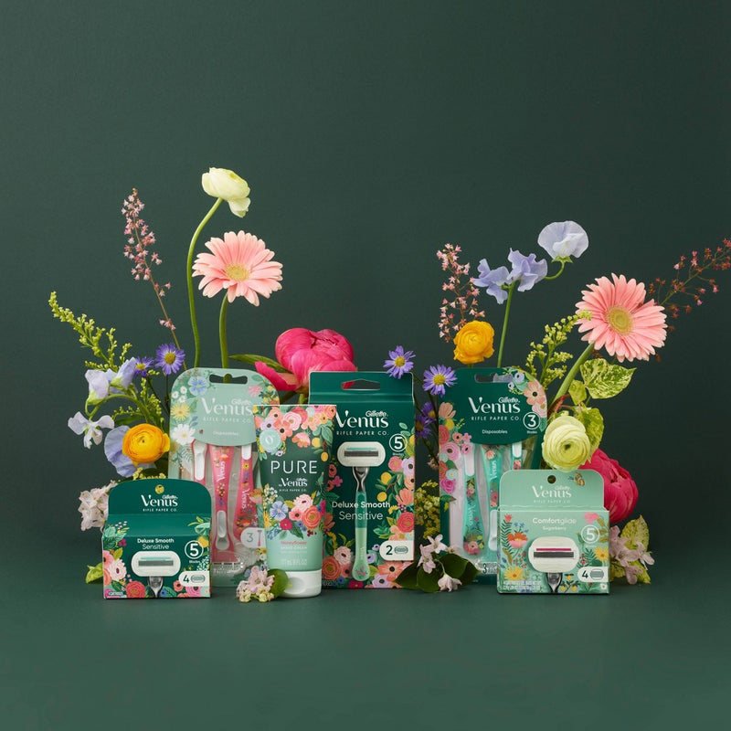 Rifle Paper Co. + Venus Garden Party Disposable Razors - 3ct