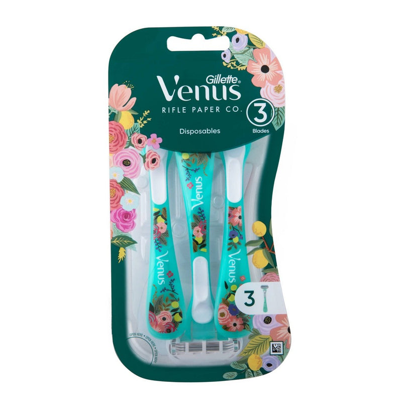 Rifle Paper Co. + Venus Garden Party Disposable Razors - 3ct